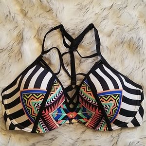 Caged strappy bikini top